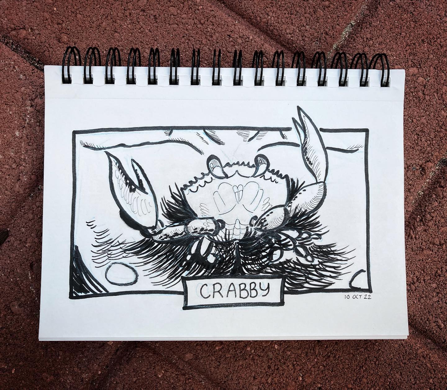 Inktober day 10: crabby
_____________
Based on actual events. 
_____________
#inktober2022crabby #inktober2022 #inktober #inkillustration
